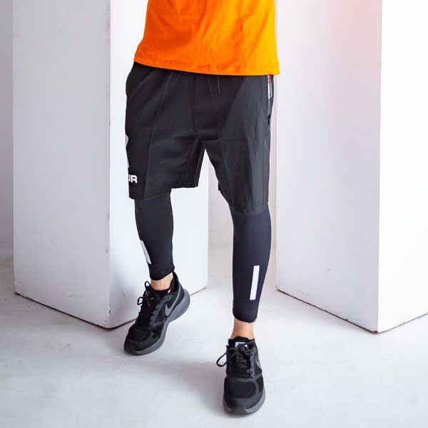 لگ ورزشی مردانه آندر آرمور مدل G-Wear کمر کش مشکی لایف استایل