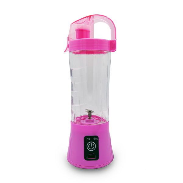 شیکر شارژی دو تیغه مدل JUICE پاوربانک دار ظرفیت 0.4 لیتر صورتی شیکر شارژی دو تیغه مدل JUICE پاوربانک دار ظرفیت 0.4 لیتر صورتی