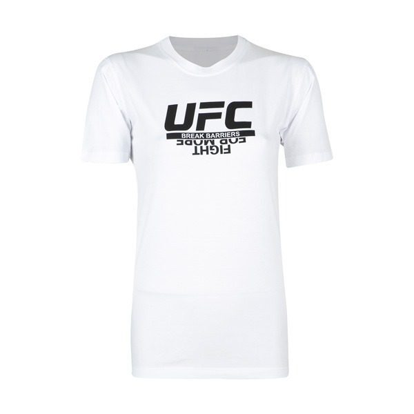 تیشرت ورزشی زنانه UFC مدل لانگ سفید ساده