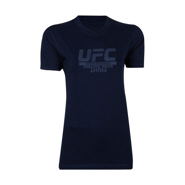 تیشرت ورزشی زنانه UFC مدل لانگ سرمه‌ای ساده