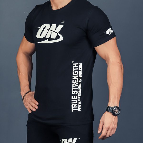 تیشرت ورزشی مردانه ON مدل PY-301 مشکی لایف استایل