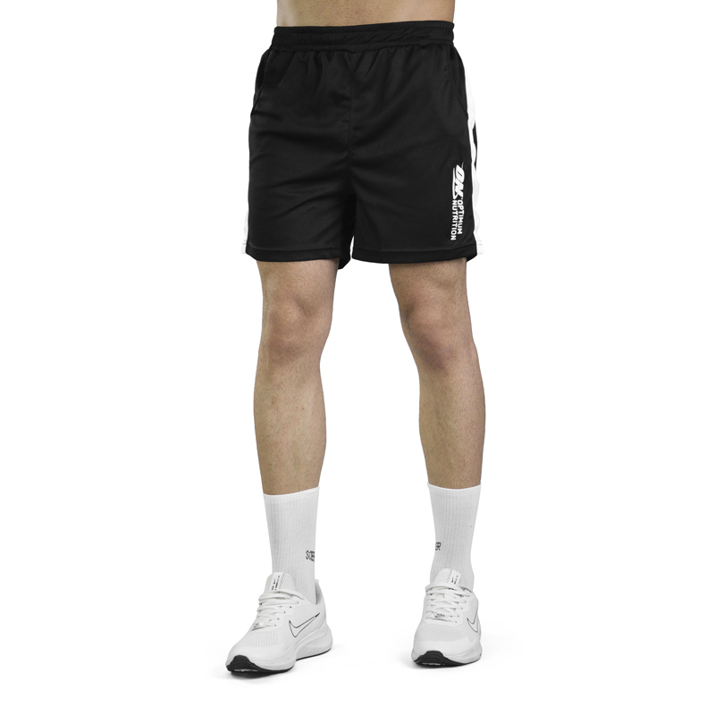 شلوارک ورزشی مردانه اوپتیموم نوتریشن مدل PY-9912 مشکی نوار سفید