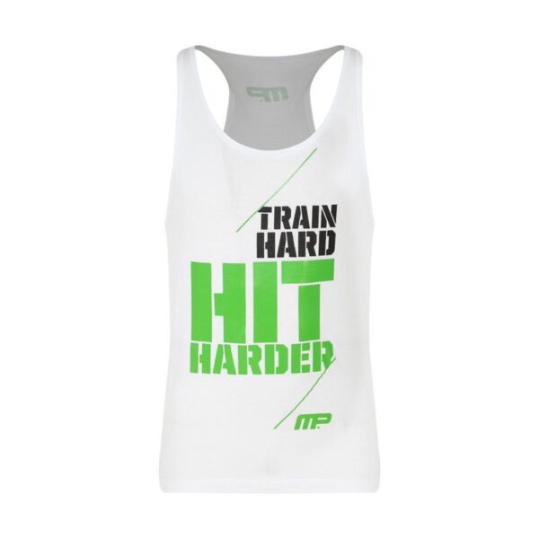 رکابی ورزشی مردانه Muscle Pharm مدل GB Train Hard سفید در دسته بندی لباس ورزشی مردانه