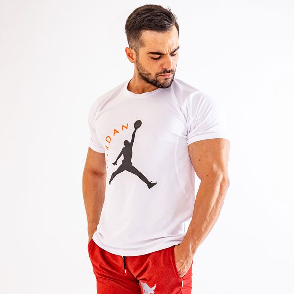تیشرت ورزشی مردانه جردن مدل PDS ORG-0220 سفید لایف استایل