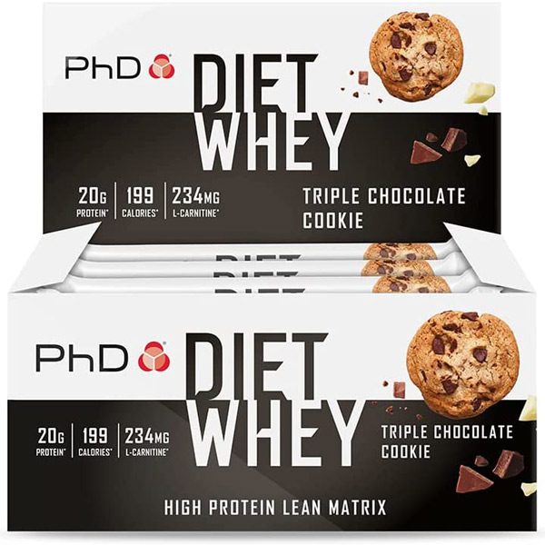 شکلات پروتئین بار پی اچ دی مدل Diet whey کوکی شکلات 65 گرمی جعبه