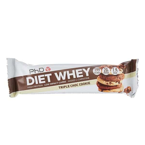 شکلات پروتئین بار پی اچ دی مدل Diet whey کوکی شکلات 65 گرمی