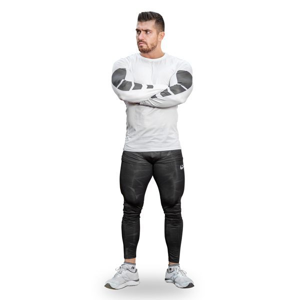تیشرت استرج ورزشی مردانه آنبرند مدل 1607 سفید لایف استایل