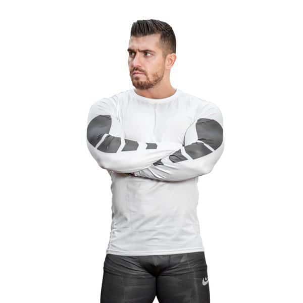 تیشرت استرج ورزشی مردانه آنبرند مدل 1607 سفید لایف استایل