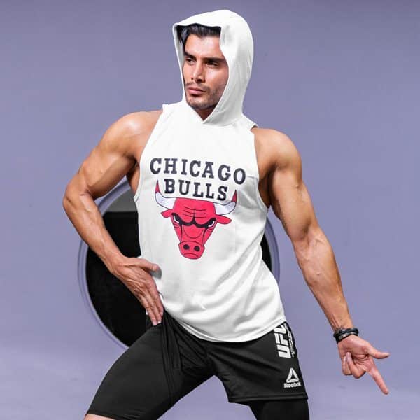 رکابی کلاهدار ورزشی مردانه شیکاگو بولز مدل PY-Bulls 1408 سفید لایف استایل