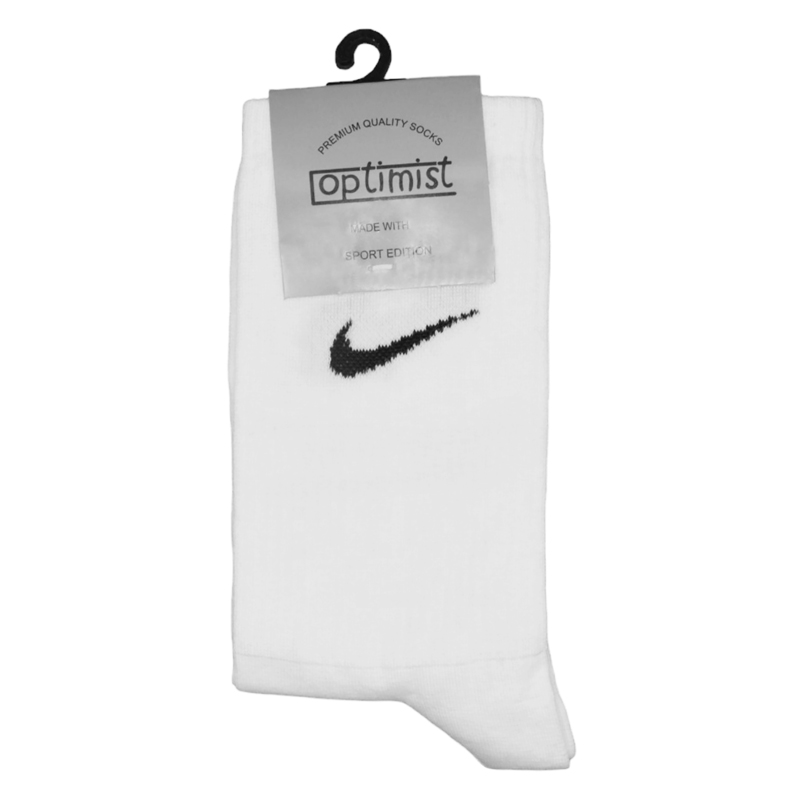 جوراب ورزشی نیم ساق نایک مدل Opt-13030 سفید جوراب ورزشی نیم ساق نایک مدل Opt-13030سفید
