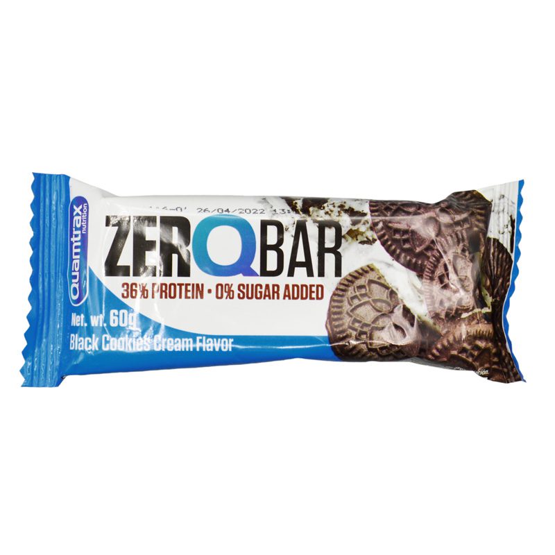 شکلات پروتئین بار کوامترکس مدل ZERO BAR کوکی کرم دار 60گرمی
