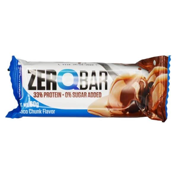 شکلات پروتئین بار کوامترکس مدل ZERO BAR تیکه شکلاتی 60گرمی