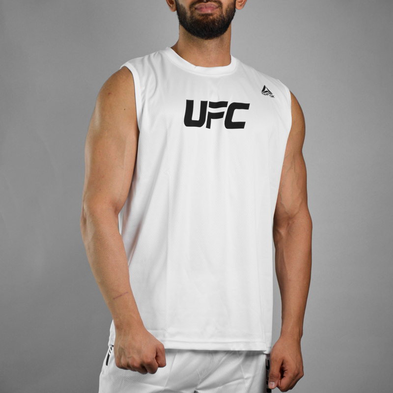 ست رکابی و شلوارک ورزشی مردانه ریباک مدل DS-UFC 3080 سفید رکابی ست رکابی و شلوارک ورزشی مردانه ریباک مدل DS-UFC 3080 سفید رکابی