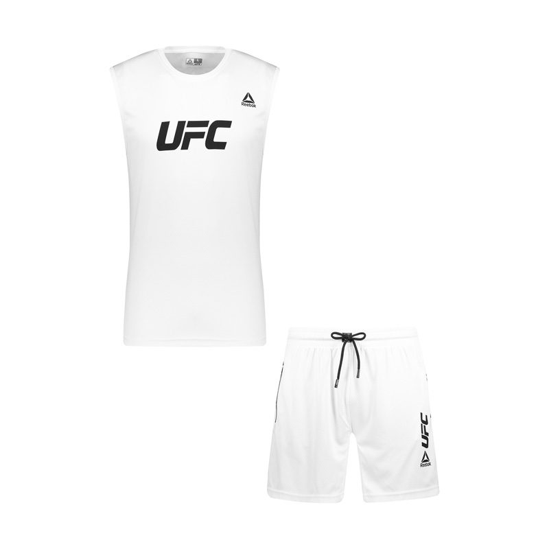 ست رکابی و شلوارک ورزشی مردانه ریباک مدل DS-UFC 3080 سفید