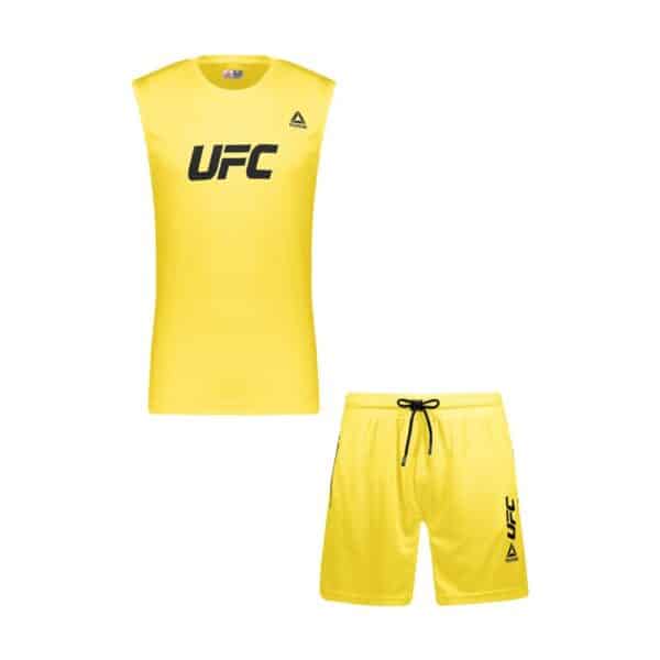 ست رکابی و شلوارک ورزشی مردانه ریباک مدل DS-UFC 3080 زرد