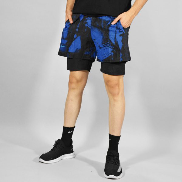شلوارک کشاله دار ورزشی مردانه نایک مدل NZ9614 چریکی آبی لایف استیال