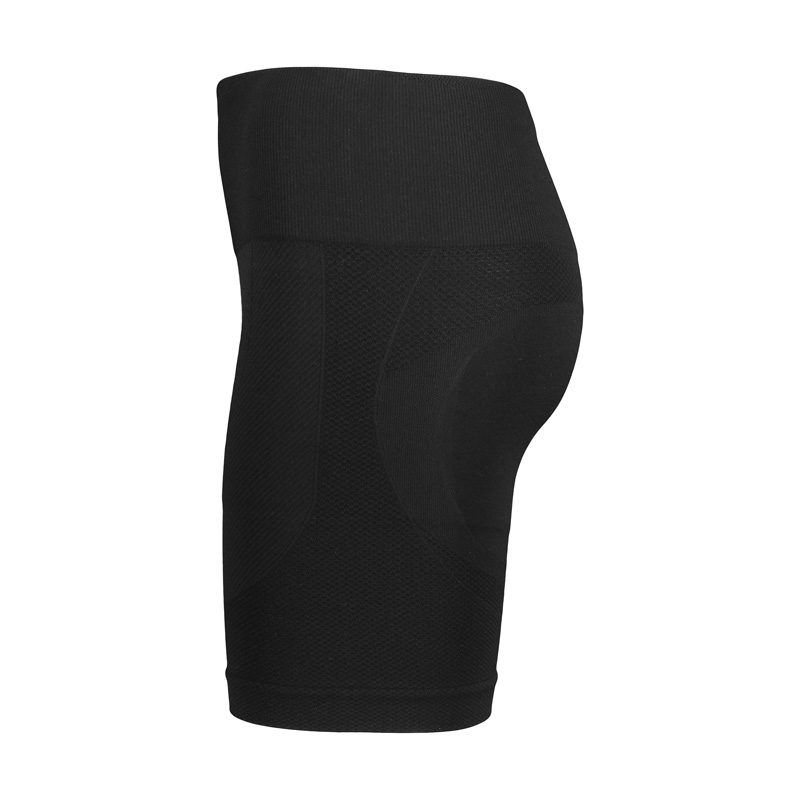 شلوارک سیملس ورزشی زنانه مدل پشت چین دار HMT-1J520 مشکی نیمرخ شلوارک سیملس ورزشی زنانه مدل پشت چین دار HMT-1J520 مشکی نیمرخ