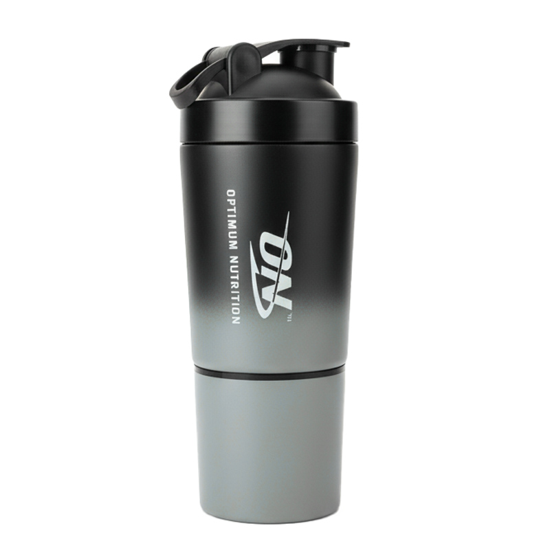 سفید مشکی شیکر استیل دو تیکه ورزشی اوپتیموم نوتریشن مدل ON ظرفیت 0.6 لیتر سفید مشکی شیکر استیل دو تیکه ورزشی اوپتیموم نوتریشن مدل ON ظرفیت 0.6 لیتر