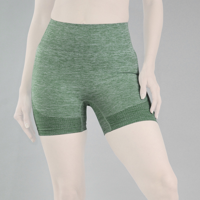 شلوارک سیملس ورزشی زنانه مدل پشت چین دار HMT-1J520 سبز آبی لایف تمام رخ شلوارک سیملس ورزشی زنانه مدل پشت چین دار HMT-1J520 سبز آبی لایف تمام رخ