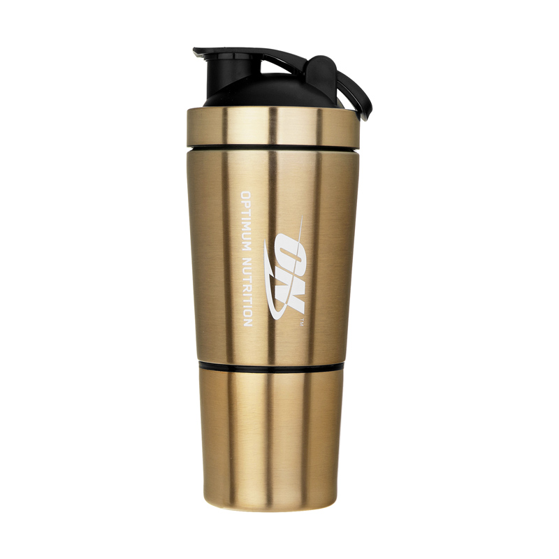 طلایی شیکر استیل دو تیکه ورزشی اوپتیموم نوتریشن مدل ON ظرفیت 0.6 لیتر طلایی شیکر استیل دو تیکه ورزشی اوپتیموم نوتریشن مدل ON ظرفیت 0.6 لیتر