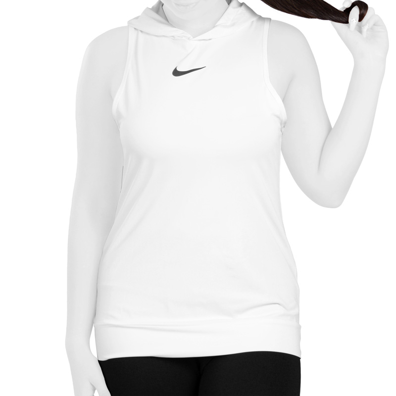 تاپ کلاهدار ورزشی زنانه نایک مدل AD2148-1 سفید