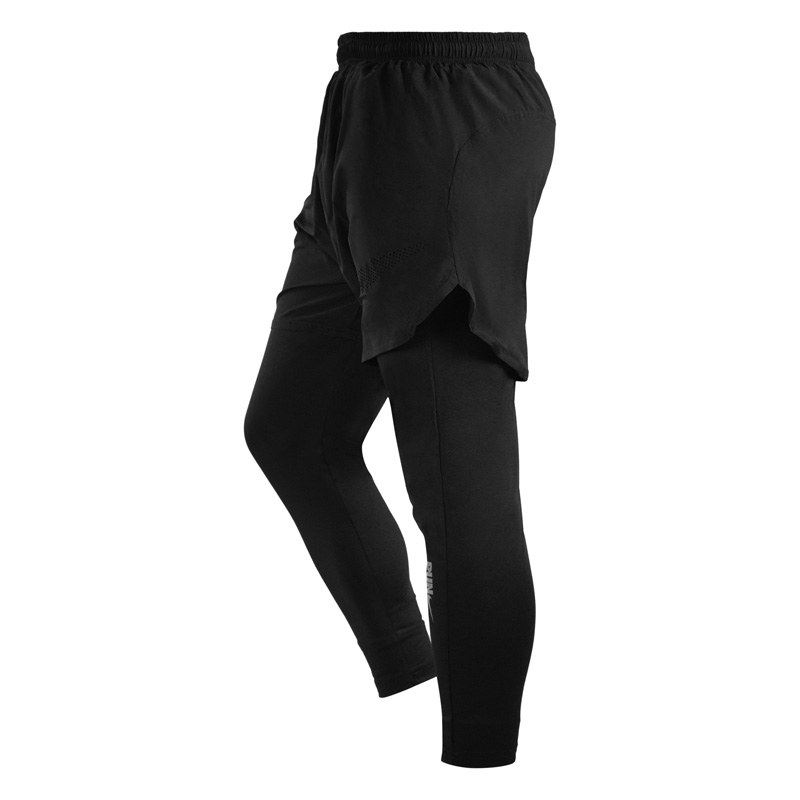 شلوارک و لگ سرهمی مردانه نایک مدل GMS-Run 1M850 مشکی نیم رخ