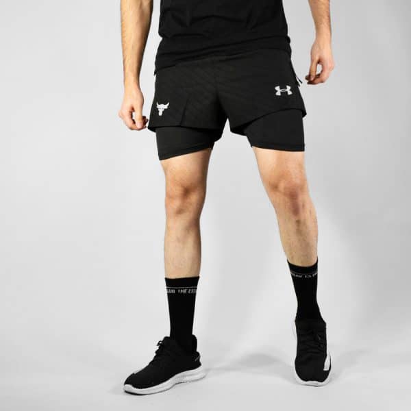 شلوارک کشاله دار ورزشی مردانه آندر آرمور مدل Rock-9014 مشکی لایف