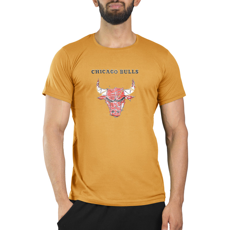 تیشرت ورزشی مردانه شیکاگو بولز مدل HS-2A965  زرد