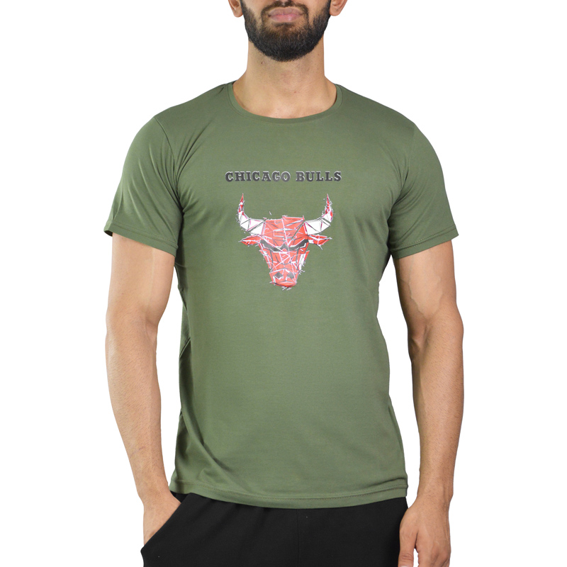 تیشرت ورزشی مردانه شیکاگو بولز مدل HS-2A965 یشمی