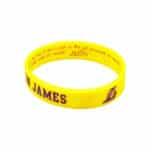 دستبند ورزشی سیلیکونی لبرن جیمز مدل GM-Lakers 062150 زرد