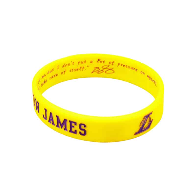 دستبند ورزشی سیلیکونی لبرن جیمز مدل GM-Lakers 062150 زرد