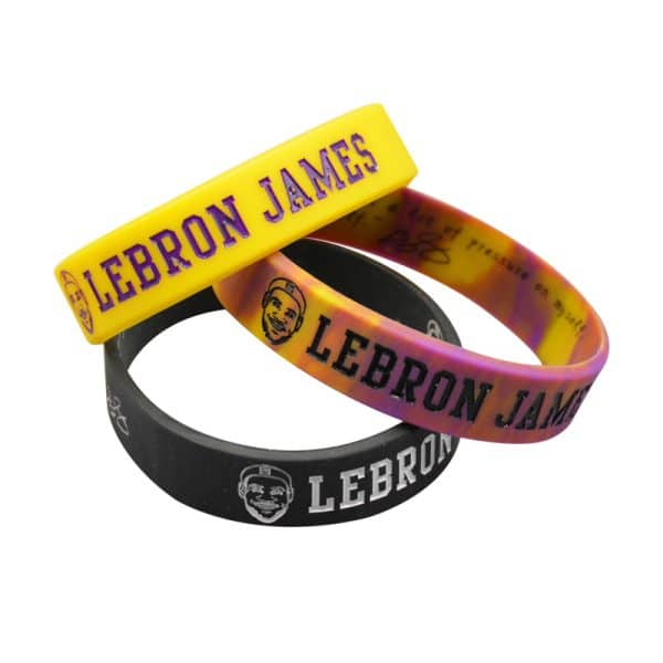 دستبند ورزشی سیلیکونی لبرن جیمز مدل GM-Lakers 062150 رنگبندی