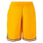 شلوارک ورزشی مردانه نایک مدل Lakers-D6910 زرد پشت