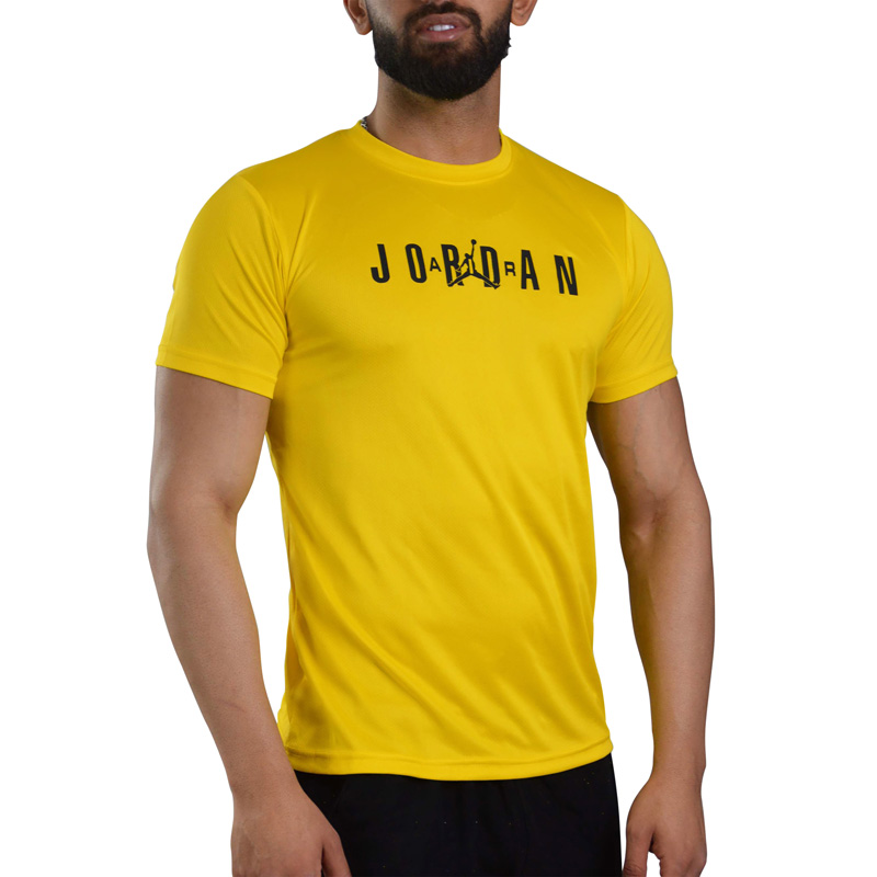 تیشرت ورزشی مردانه جردن مدل DS-2A0611 زرد