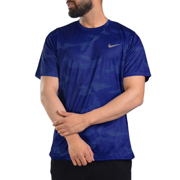 تیشرت ورزشی مردانه نایک مدل Dri Fit-2A0751 آبی تیره لایف