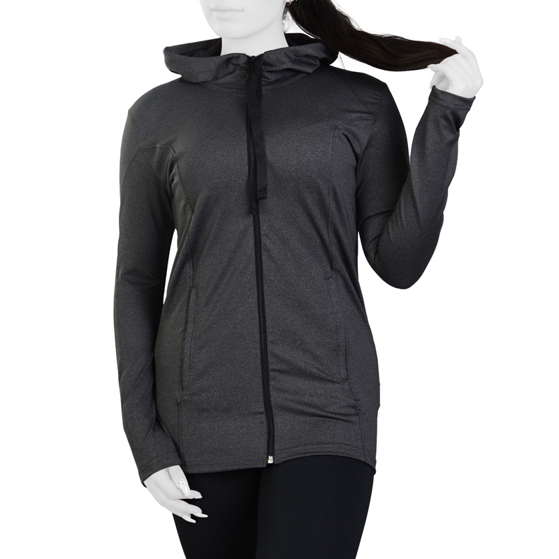 سویشرت کلاهدار زنانه نایک مدل VHD-DRI FIT-2B1661 طوسی تیره