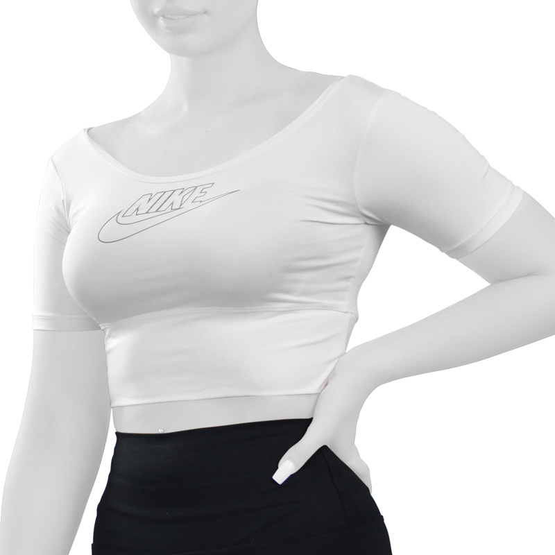 نیم تنه آستین کوتاه ورزشی زنانه نایک مدل KRS-2B1791 سفید