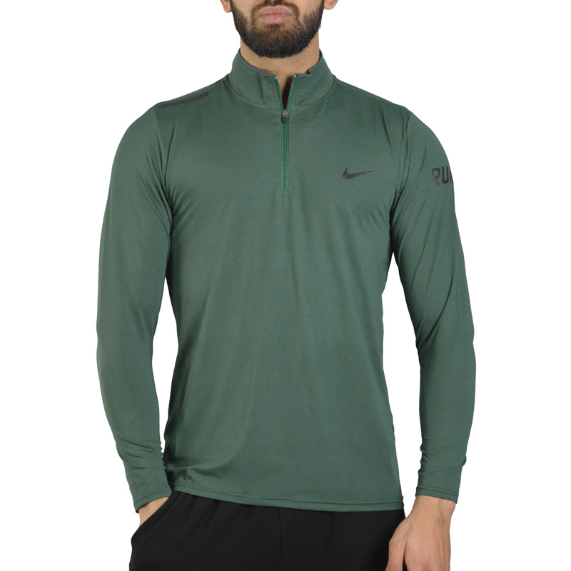 استرج آستین بلند نیم زیپ ورزشی مردانه نایک مدل Run-521  کله غازی