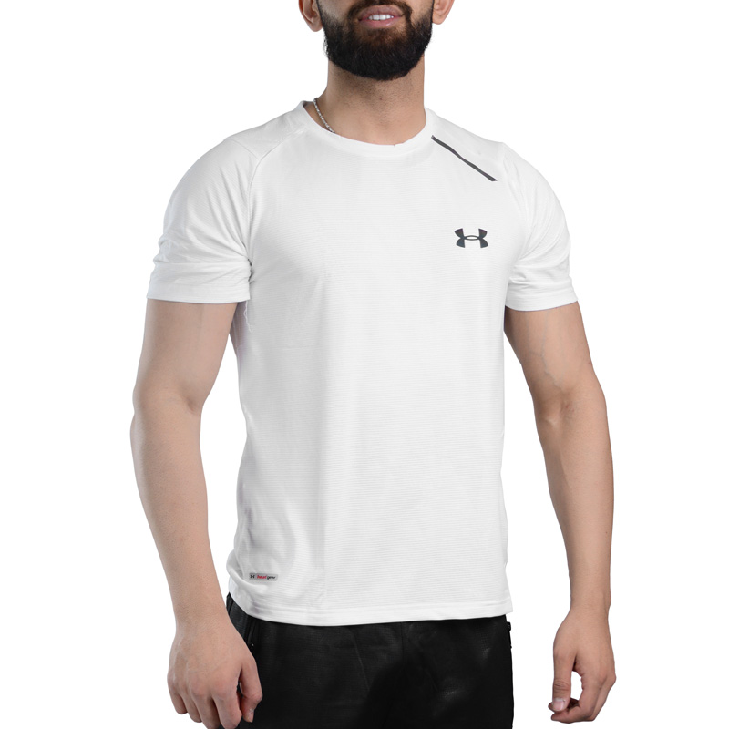 تیشرت ورزشی مردانه آندر آرمور مدل Heat Gear-1526 سفید