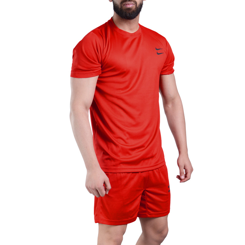 ست تیشرت و شلوارک ورزشی مردانه نایک مدل DS-2B2031 قرمز