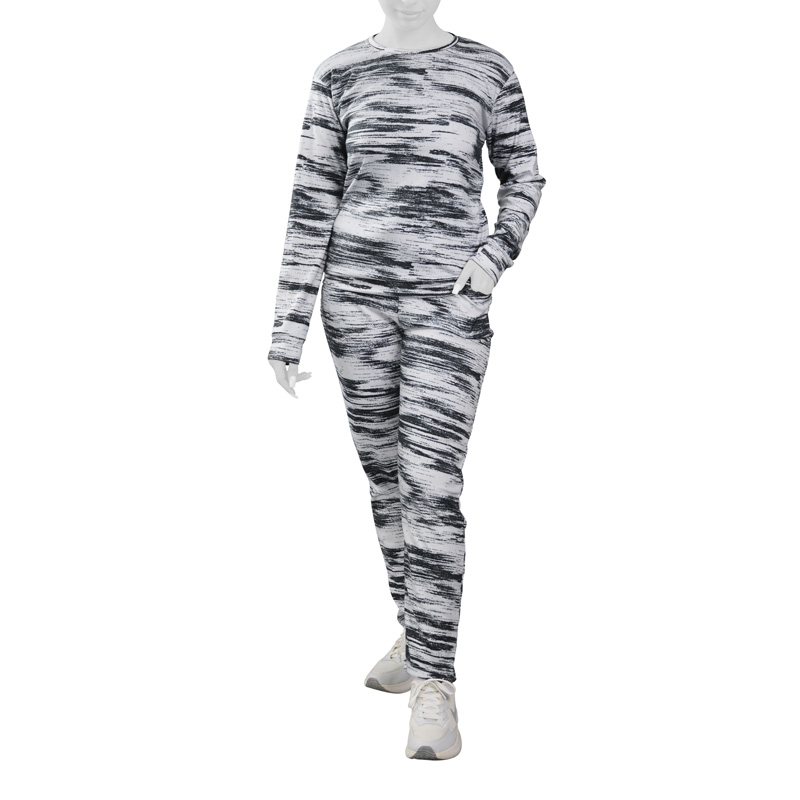 ست بلوز و شلوار ورزشی زنانه مدل King Rox-3B162 سفید مشکی