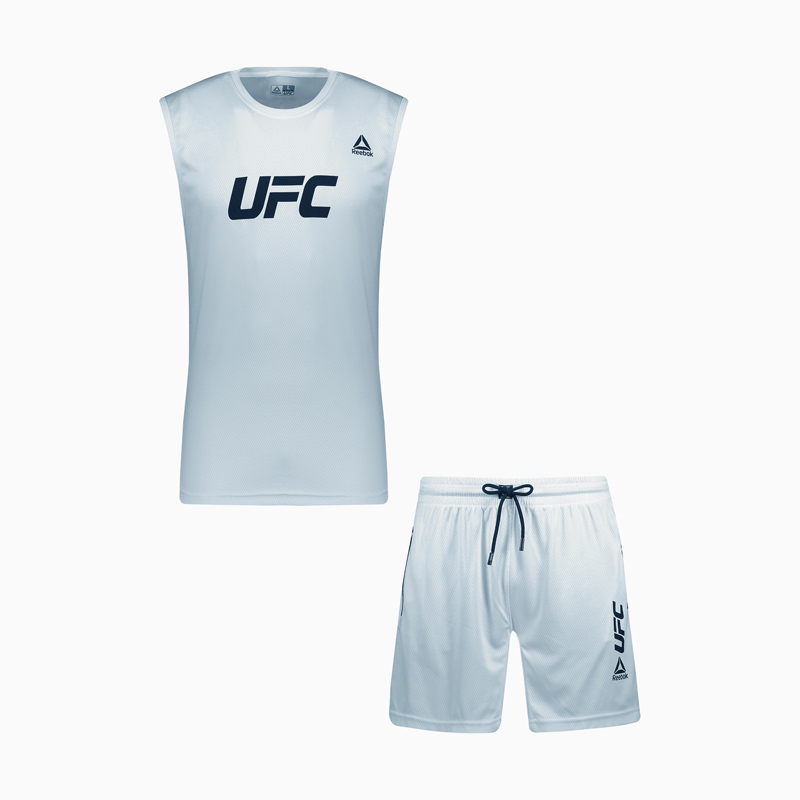 ست رکابی و شلوارک ورزشی مردانه ریباک مدل DS-UFC 3080 طوسی روشن