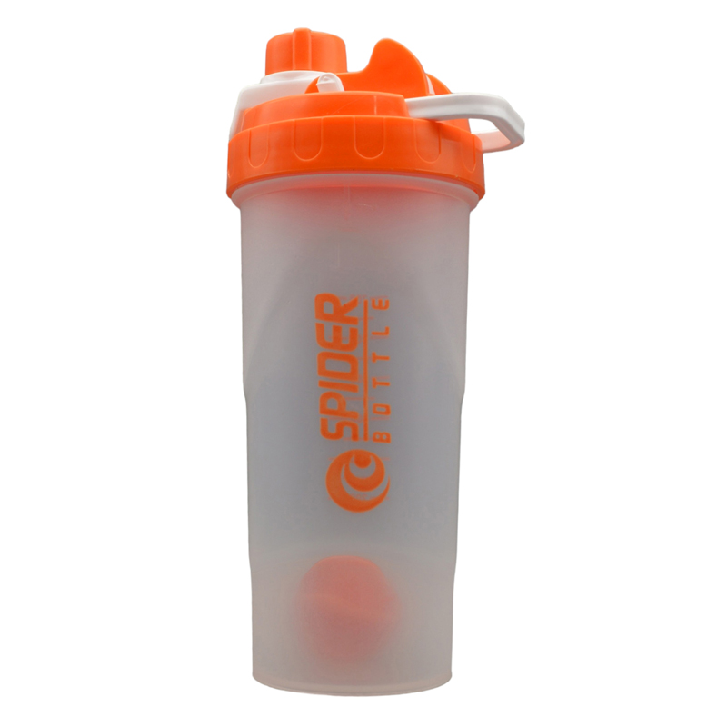 شیکر ورزشی یک تیکه اسپایدر مدل Ebi شفاف درب پیچی ظرفیت 0.7 لیتر