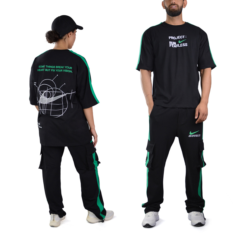 ست تیشرت و شلوار اسپرت نایک مدل SPL-3C347 مشکی