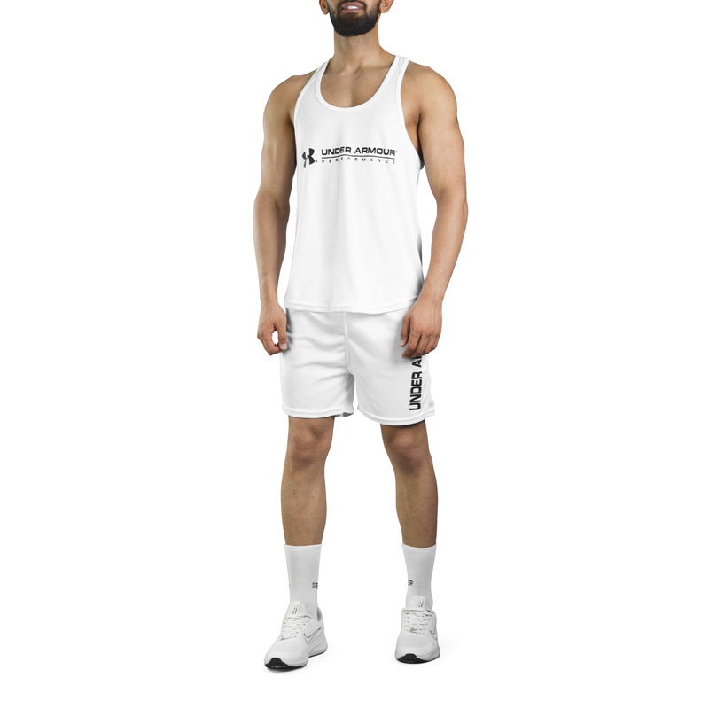 ست رکابی و شلوارک ورزشی مردانه آندر آرمور مدل PY-2B1036 سفید