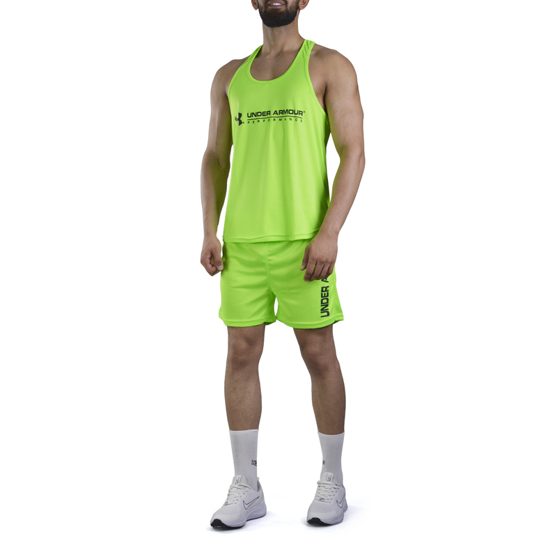 ست رکابی و شلوارک ورزشی مردانه آندر آرمور مدل PY-2B1036 فسفری