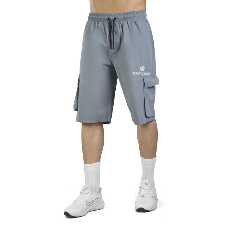 شلوارک ورزشی مردانه بالنسیاگا مدل CNA-3D417 طوسی روشن