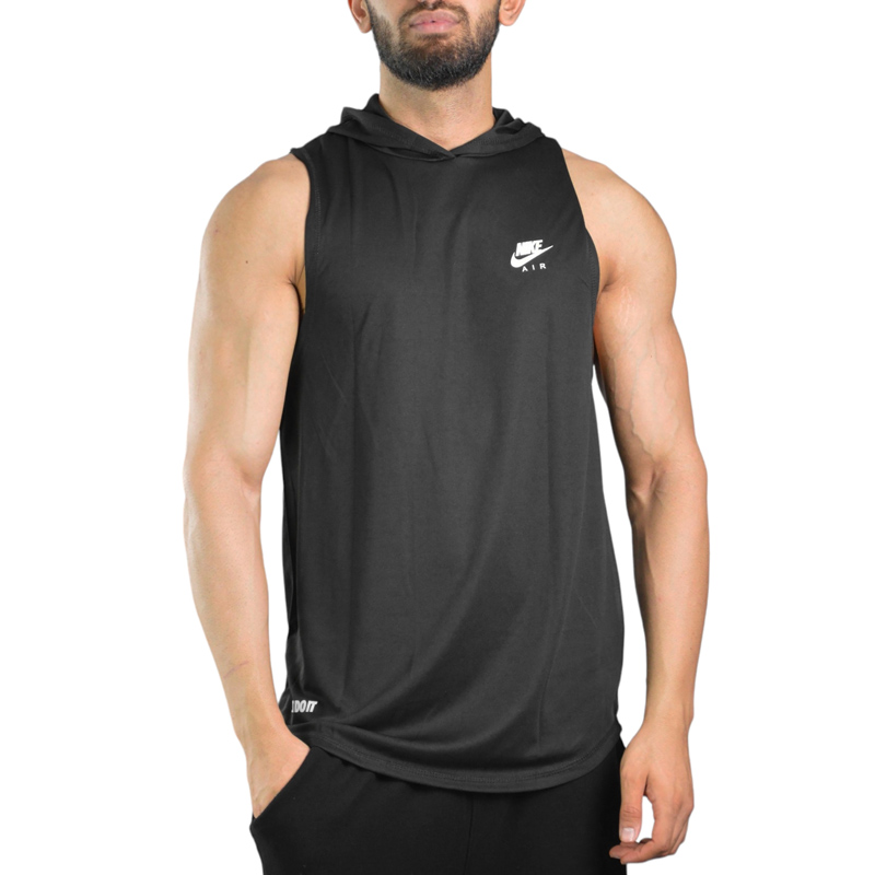 رکابی کلاهدار ورزشی مردانه نایک مدل VHD-DRI FIT-3E782 مشکی