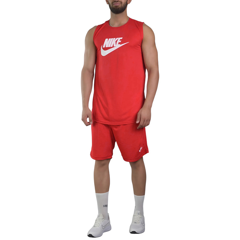 ست رکابی و شلوارک مردانه نایک مدل VHD-DRI FIT-3E777 قرمز