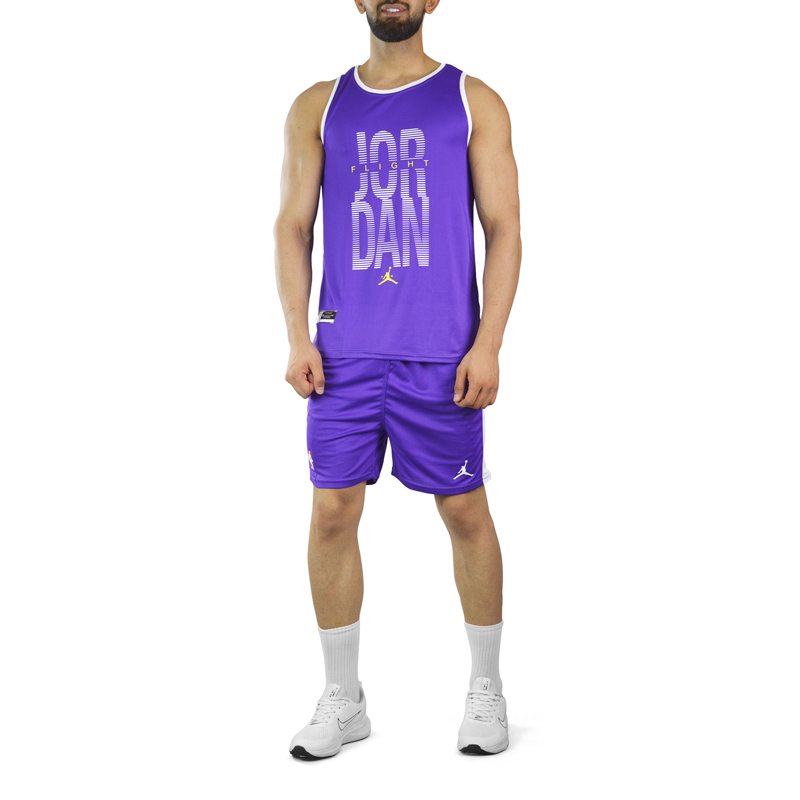 ست رکابی و شلوارک ورزشی مردانه جردن مدل PY-NBA-3D522 بنفش